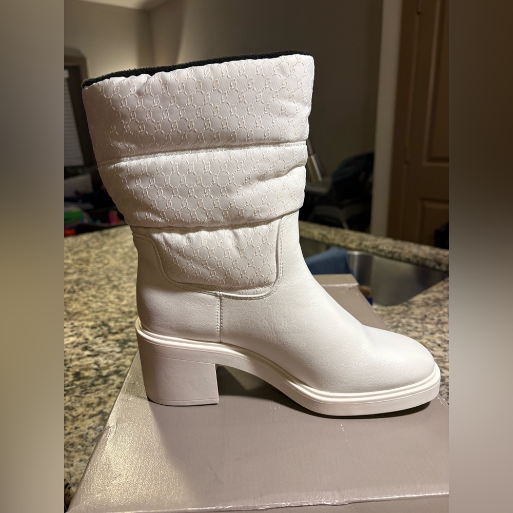 Franco Sarto Women's L-Snow Mid Calf Boots White - Picture 6 of 11